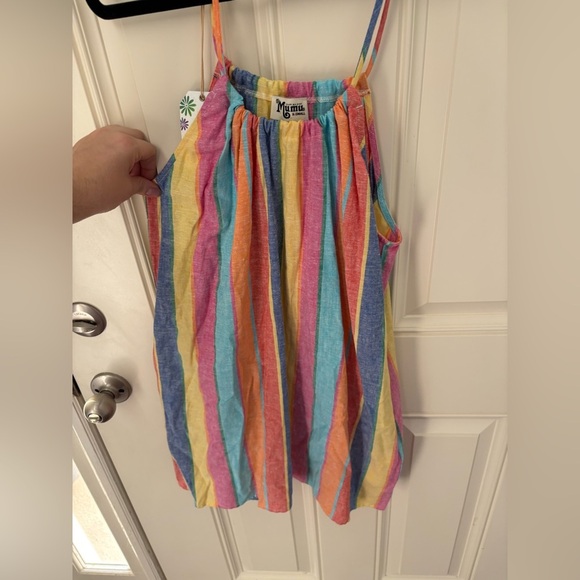 Show Me Your Mumu Carlotta Dress in Rainbow Stripe Size XS NWT - Picture 3 of 8